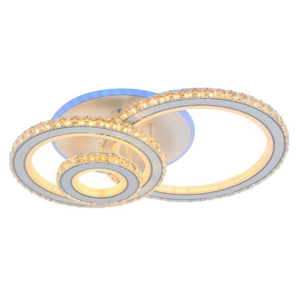 Светодиодная диммируемая люстра с ПДУ Profit Light 8061/3 WHT A 176W+8W RGB Светодиодная диммируемая люстра с ПДУ Profit Light 8061/3 WHT A 176W+8W RGB