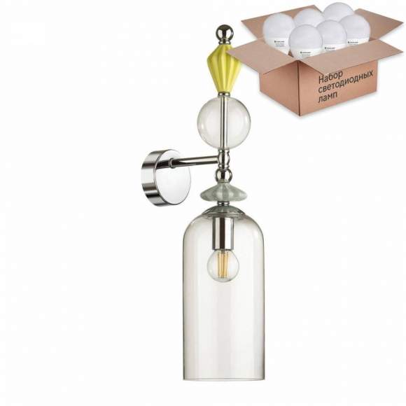 Бра Odeon Light Bizet с лампочкой 4893/1WA+Lamps E14 P45 Бра Odeon Light Bizet с лампочкой 4893/1WA+Lamps E14 P45