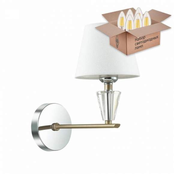 Бра с лампочкой Lumion Loraine 3733/1W+Lamps Е27 Свеча