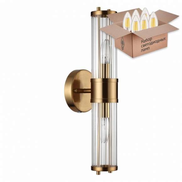 Бра с лампочками Odeon Light Kepa 4946/2W+Lamps Е27 Свеча Бра с лампочками Odeon Light Kepa 4946/2W+Lamps Е27 Свеча