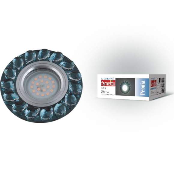 Встраиваемый светильник Fametto Peonia DLS-P107 GU5.3 CHROME-SMOKE+CLEAR 10635 Встраиваемый светильник Fametto Peonia DLS-P107 GU5.3 CHROME-SMOKE+CLEAR 10635