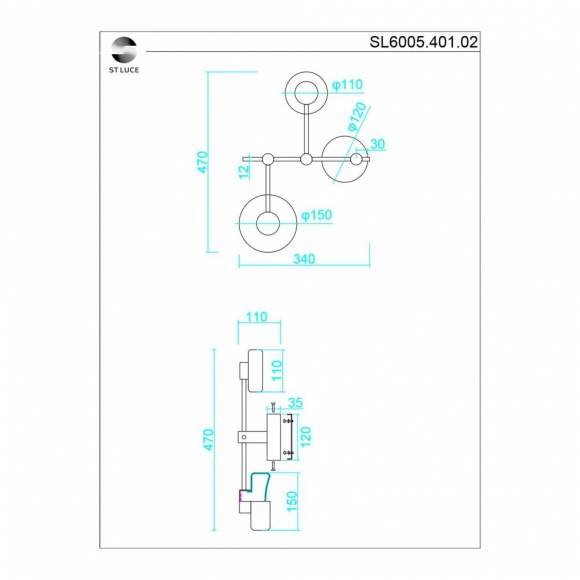 Настенный светильник ST Luce Vallo SL6005.401.02