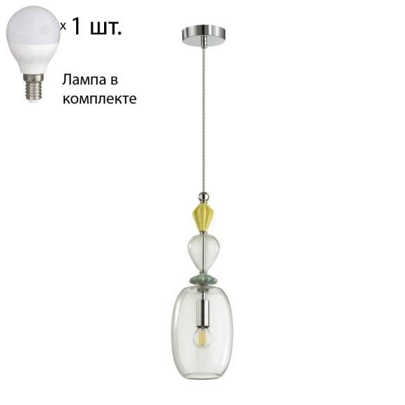 Подвесной светильник Odeon Light Bizet с лампочкой 4893/1B+Lamps E14 P45