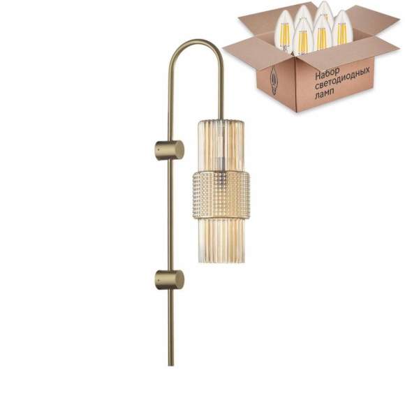 Бра Odeon Pimpa с лампочкой 5019/1W+Lamps E14 Свеча