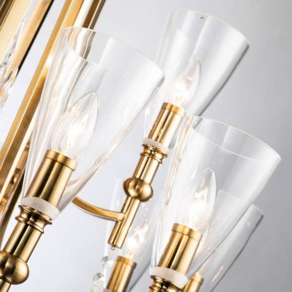 Подвесная люстра с лампочками Favourite Lyra 2968-15P+Lamps E14 Свеча Подвесная люстра с лампочками Favourite Lyra 2968-15P+Lamps E14 Свеча