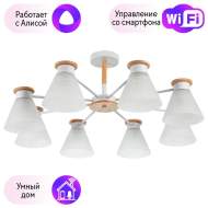 Потолочная люстра Arte Lamp Tyler с поддержкой Алиса A1031PL-8WH-A