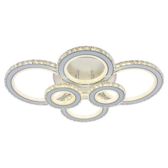 Светодиодная диммируемая люстра с ПДУ Profit Light 8061/6 WHT 288W+8W RGB Светодиодная диммируемая люстра с ПДУ Profit Light 8061/6 WHT 288W+8W RGB