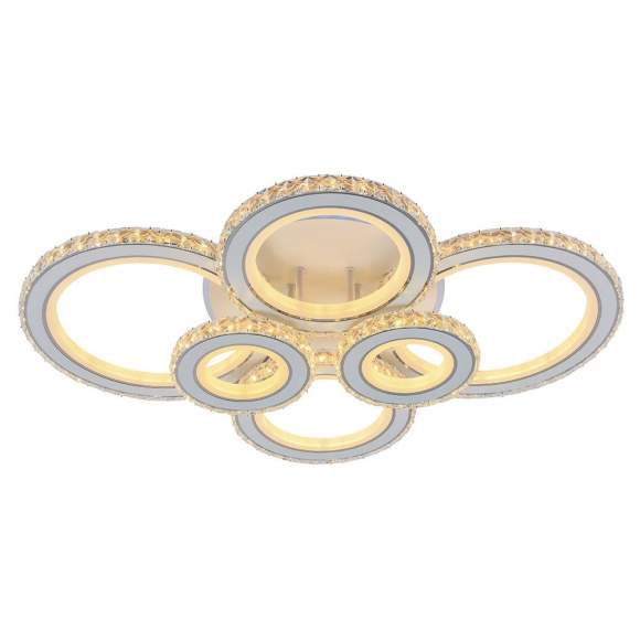 Светодиодная диммируемая люстра с ПДУ Profit Light 8061/6 WHT 288W+8W RGB Светодиодная диммируемая люстра с ПДУ Profit Light 8061/6 WHT 288W+8W RGB