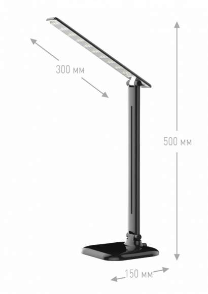 Настольный светодиодный светильник Ultraflash UF-716 C02 черный 13788 Настольный светодиодный светильник Ultraflash UF-716 C02 черный 13788