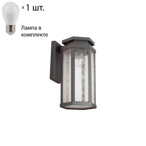 Уличный настенный светильник Odeon Light Gino с лампочкой 4048/1W+Lamps E27 P45