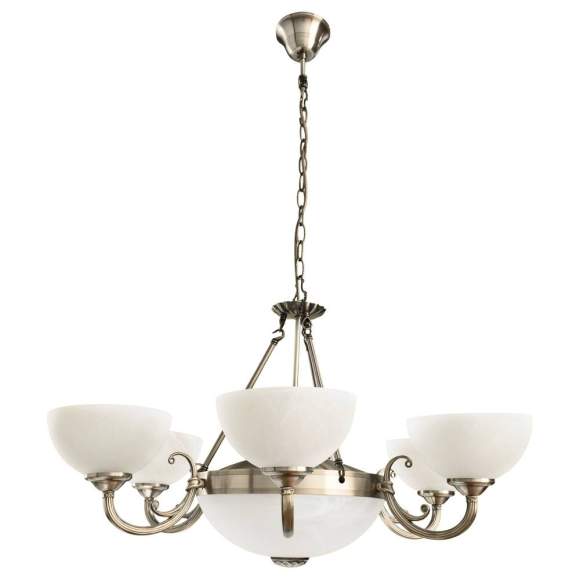 Подвесная люстра Arte Lamp Windsor White A3777LM-6-2AB Подвесная люстра Arte Lamp Windsor White A3777LM-6-2AB