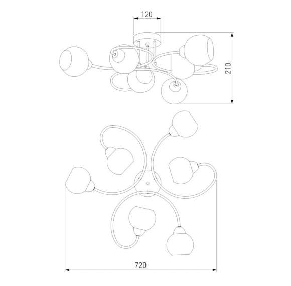 Потолочная люстра Tulia Eurosvet 30136/6 хром (a052677) Потолочная люстра Tulia Eurosvet 30136/6 хром (a052677)