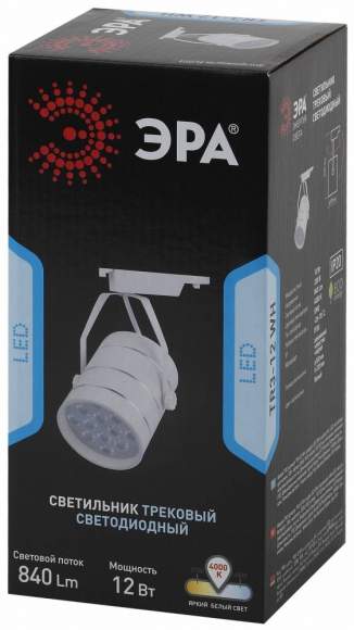 Однофазный LED светильник 12W 4000К для трека Trek Эра TR3 - 12 WH (Б0032106)