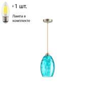 Подвесной светильник с лампочкой Lumion Sapphire 4490/1+Lamps Е27 Свеча