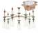 Люстра на штанге с лампочками Odeon Light Bizet 4855/7C+Lamps E14 P45