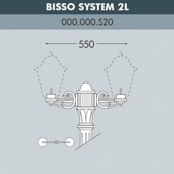 Консоль для паркового фонаря Fumagalli BISSO SYS 2L 000.000.S20.A0