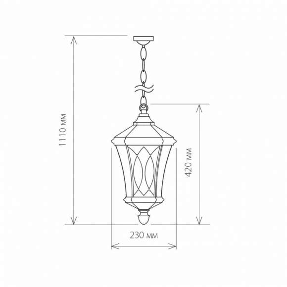 Virgo H капучино Уличный подвесной светильник Elektrostandard 4690389064890 (a031923)