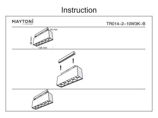 Трековый светильник 11W 3000К для магнитного шинопровода Maytoni Track lamps TR014-2-10W3K-B