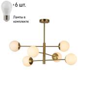 Люстра на штанге с лампочками F-Promo Gutta 2854-6P+Lamps E27 P45