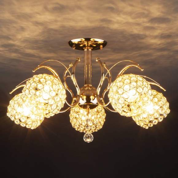7777/5 золото Потолочная люстра ЕВРОСВЕТ Mirage 7777/5 золото Потолочная люстра ЕВРОСВЕТ Mirage