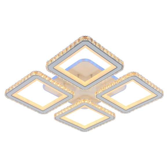 Светодиодная диммируемая люстра с ПДУ Profit Light 8048/4 WHT 240W+10W RGB