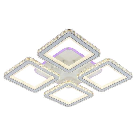 Светодиодная диммируемая люстра с ПДУ Profit Light 8048/4 WHT 240W+10W RGB Светодиодная диммируемая люстра с ПДУ Profit Light 8048/4 WHT 240W+10W RGB