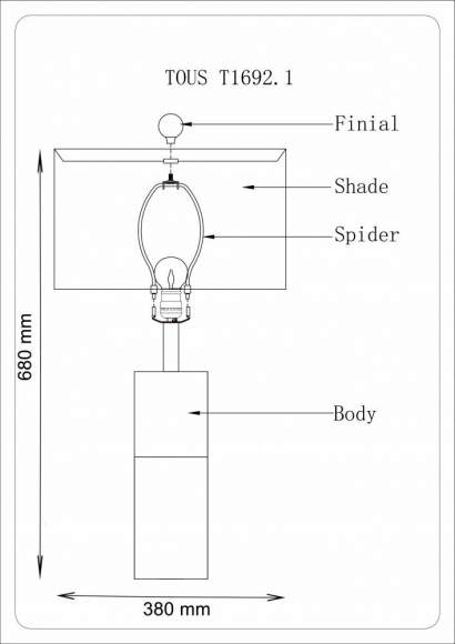Светильник настольный Lucia Tucci illuminazione TOUS T1692.1
