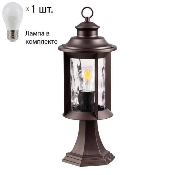 Уличный светильник с лампочкой Odeon Light Mavret 4961/1A+Lamps E27 P45