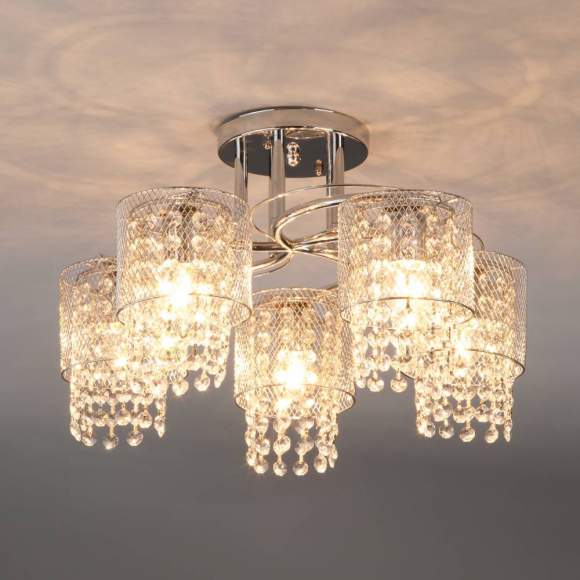 Потолочная люстра ЕВРОСВЕТ Bonnie 30137/5 хром