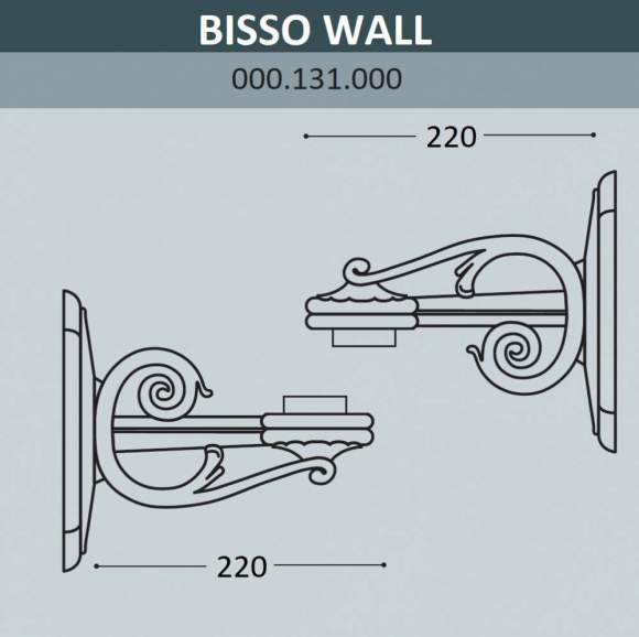 Консоль для паркового фонаря Fumagalli BISSO WALL 000.131.000.B0 Консоль для паркового фонаря Fumagalli BISSO WALL 000.131.000.B0