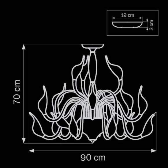 Люстра на штанге Lightstar Cigno Collo 751187