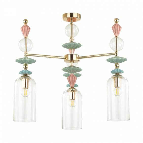 Люстра на штанге с лампочками Odeon Light Bizet 4855/3C+Lamps E14 P45