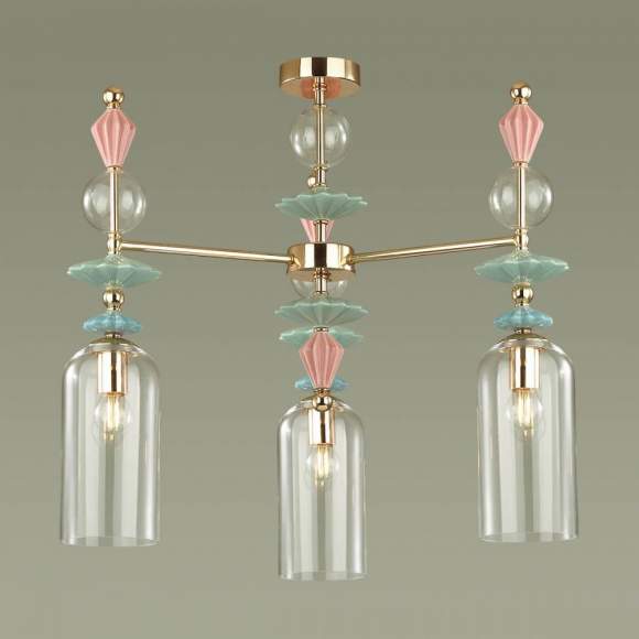 Люстра на штанге с лампочками Odeon Light Bizet 4855/3C+Lamps E14 P45