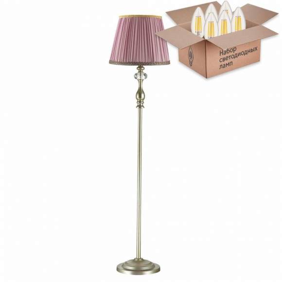 Торшер с лампочкой Odeon Light Gaellori 3393/1F+Lamps E14 Свеча Торшер с лампочкой Odeon Light Gaellori 3393/1F+Lamps E14 Свеча