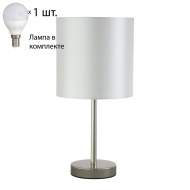 Настольная лампа Crystal Lux с лампочкой SERGIO LG1 NICKEL+Lamps E14 P45