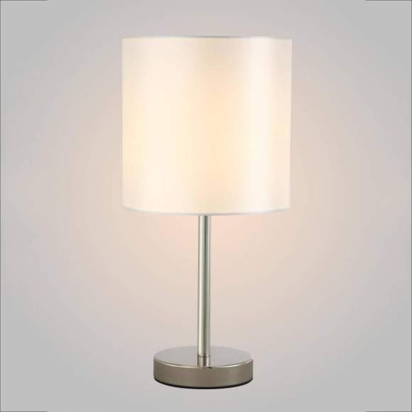 Настольная лампа Crystal Lux с лампочкой SERGIO LG1 NICKEL+Lamps E14 P45 Настольная лампа Crystal Lux с лампочкой SERGIO LG1 NICKEL+Lamps E14 P45