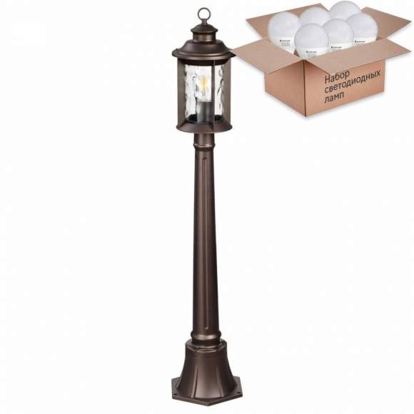 Уличный столб Mavret Odeon Light с лампочкой 4961/1F+Lamps E27 P45