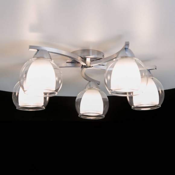 Люстра потолочная Citilux Кристи CL152157 Алюминий+Хром