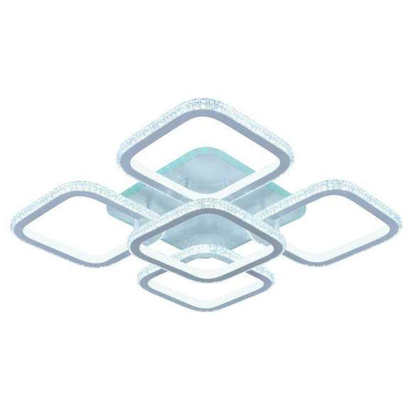 Люстра потолочная светодиодная с пультом ДУ Profit Light 8023/4+1 WHT 300W+10W RGB