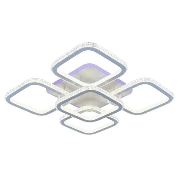 Люстра потолочная светодиодная с пультом ДУ Profit Light 8023/4+1 WHT 300W+10W RGB