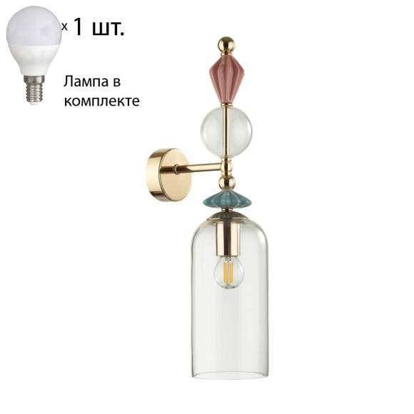 Бра с лампочкой Odeon Light Bizet 4855/1WA+Lamps E14 P45