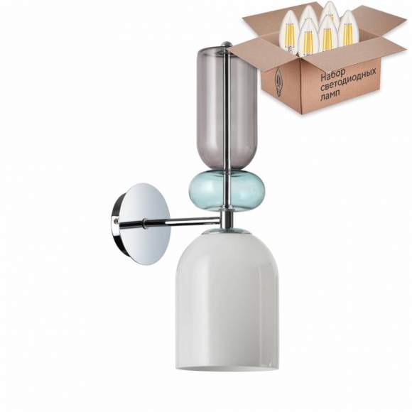 Бра с лампочкой Lumion Gillian 5235/1WA+Lamps E14 Свеча Бра с лампочкой Lumion Gillian 5235/1WA+Lamps E14 Свеча