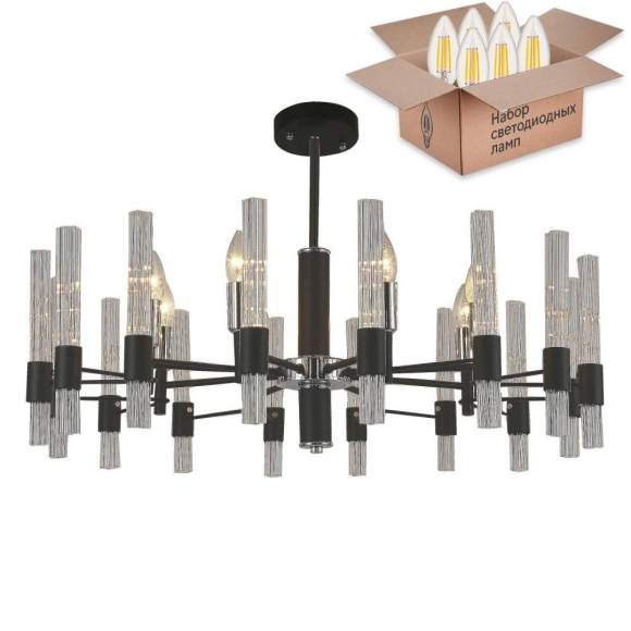 Подвесная люстра с лампочками F-Promo Supreme 2490-8P+Lamps E14 Свеча Подвесная люстра с лампочками F-Promo Supreme 2490-8P+Lamps E14 Свеча