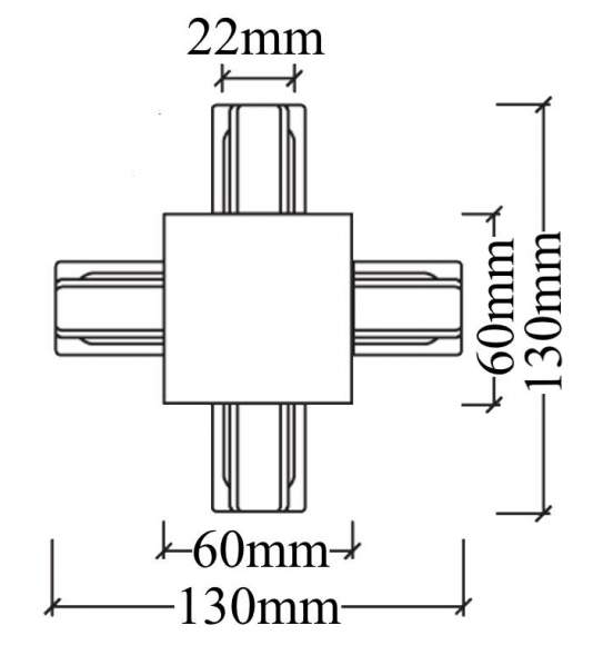 Соединитель X-образный для однофазного шинопровода CLT 0.2211 Crystal Lux CLT 0.2211 04 WH