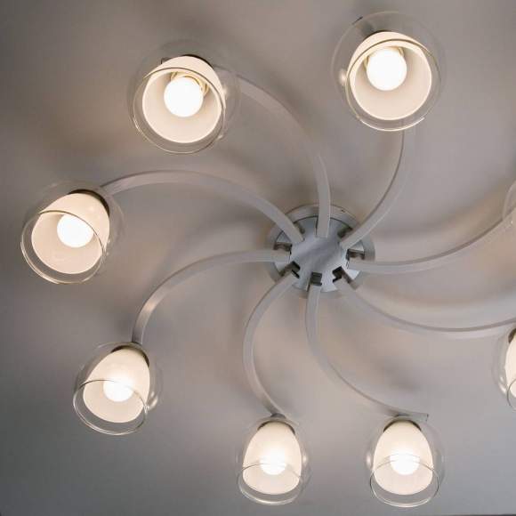 Люстра потолочная Citilux Кристи CL152180 Белый+Хром