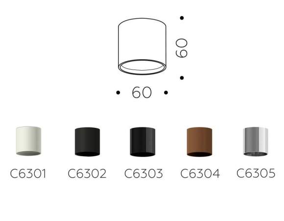 Корпус светильника накладной для насадок D60mm Ambrella light Diy Spot C6302 Корпус светильника накладной для насадок D60mm Ambrella light Diy Spot C6302