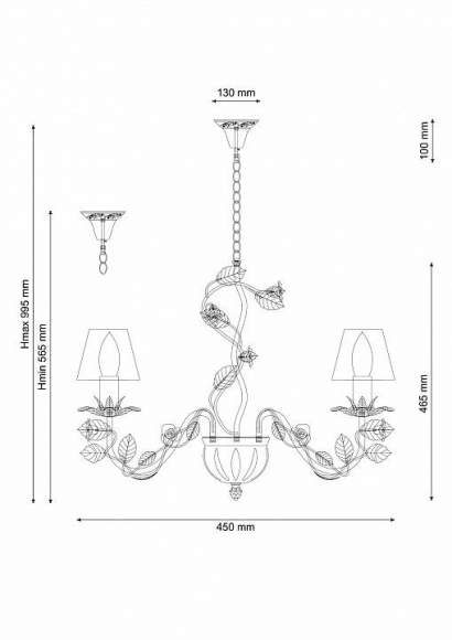Люстра подвесная Lucia Tucci Fiori Di Rose 108.3