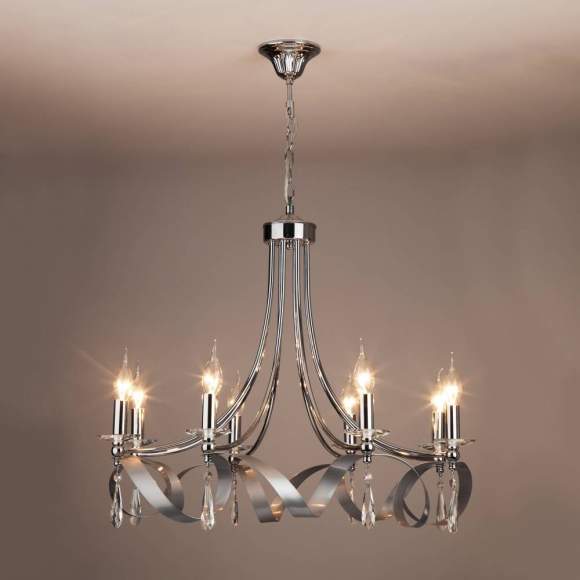 Подвесная люстра 60064/8 хром ЕВРОСВЕТ Подвесная люстра 60064/8 хром ЕВРОСВЕТ