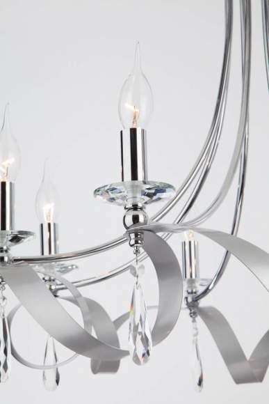 Подвесная люстра 60064/8 хром ЕВРОСВЕТ Подвесная люстра 60064/8 хром ЕВРОСВЕТ