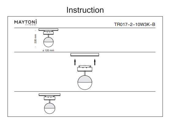 Трековый светильник 10W 3000К для магнитного шинопровода Maytoni Track lamps TR017-2-10W3K-B